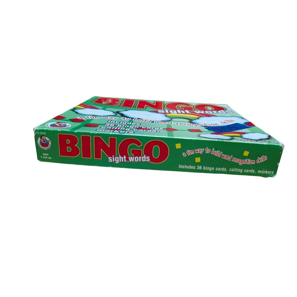 Frank Schaffer Sight Words Bingo Game Kids OS Green Good Educational 90s FS-2002